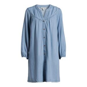 Pioneer Woman Curve Yoke Shirt Dress Chambray Western Plus Size 2X (20W-22W)